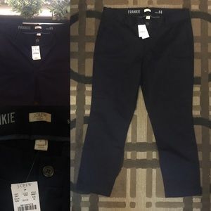 NWT J. Crew Frankie Chino Navy Cropped Work Pants